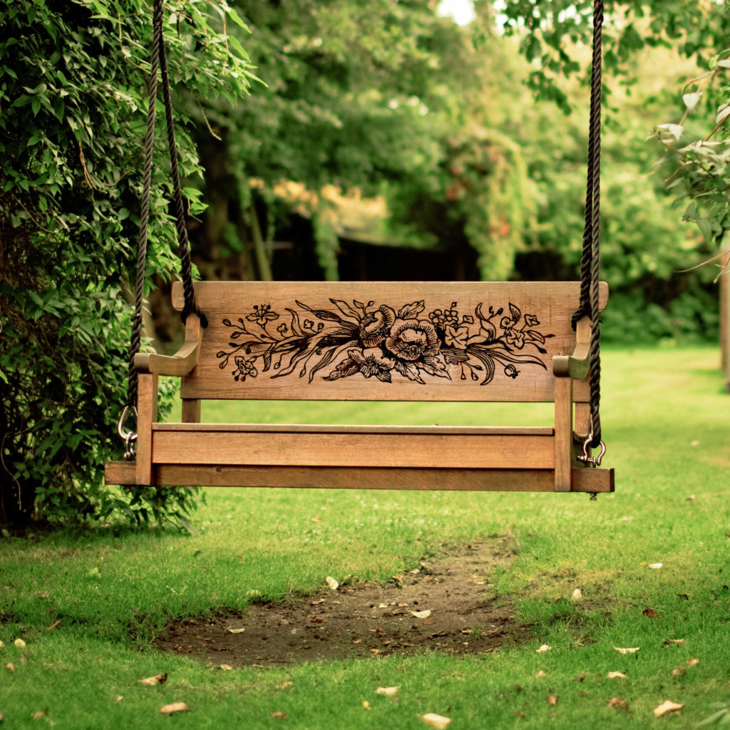 engrave a garden swing with Febo
